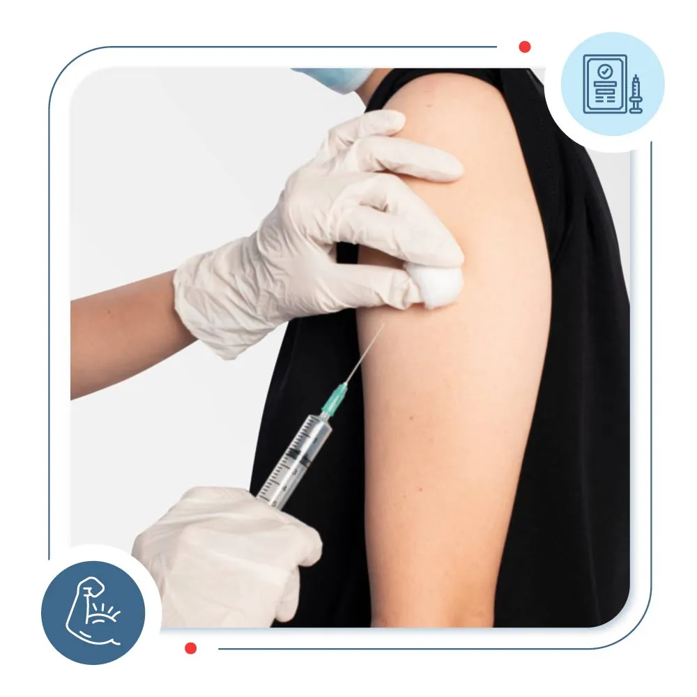How is a long acting injectable given